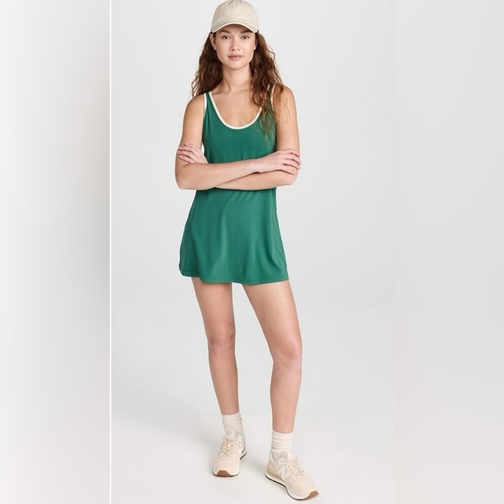 Splits59 Airweight Dress in Teal/Cream